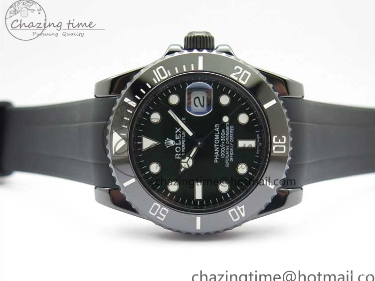 Edition SA3135 Black Black Green Strap Rubber Submariner Best 5GF Ceramic Dial on 40mm 0425